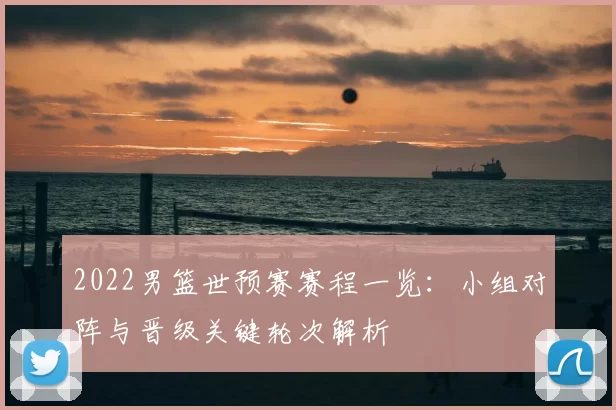 2022男篮世预赛赛程一览：小组对阵与晋级关键轮次解析
